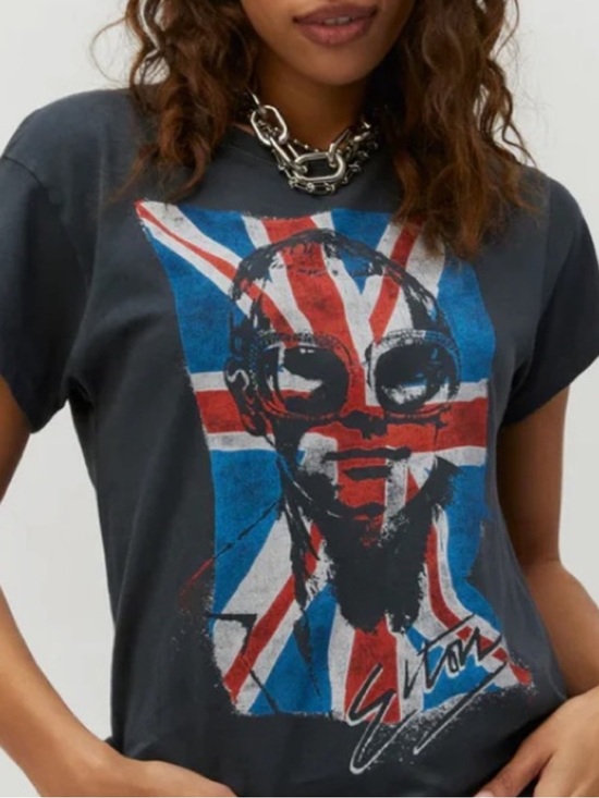 Daydreamer Tops - DAYDREAMER➕Elton John British Flag Tour Tee